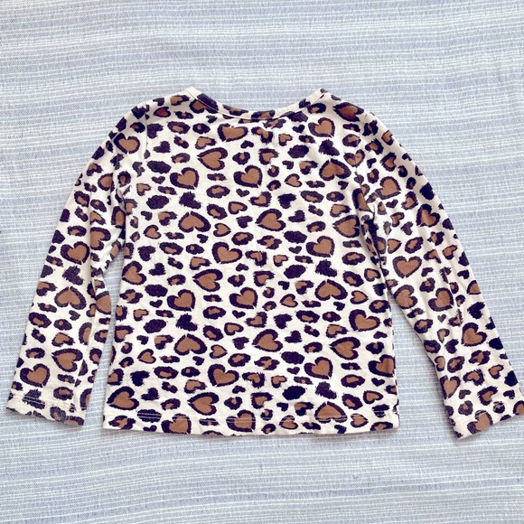 Max Studio Kids Hearts Leopard Print Top Shirt, Animal Print, 18M - Picture 2 of 3